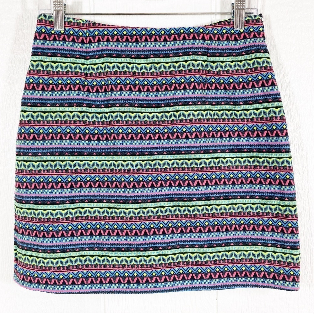 NEW Shrinking Violet Colorful Striped Mini Skirt